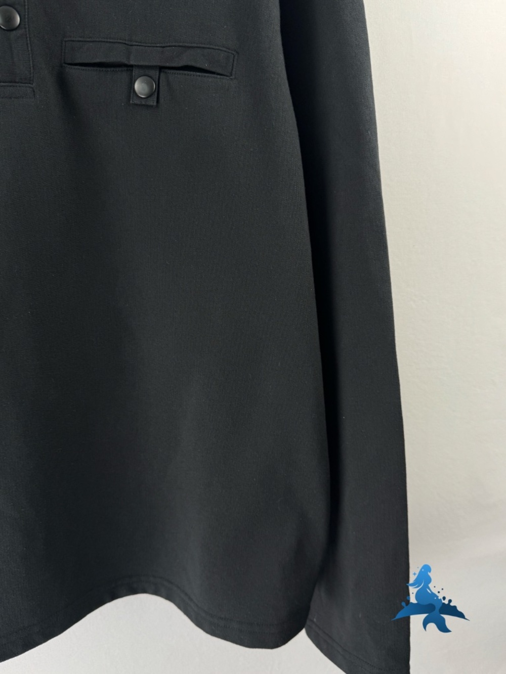 1306 - UNTUCKit - Parkson Snap Fleece Pullover - Mock Neck - XXL - Black - Picture 6 of 14